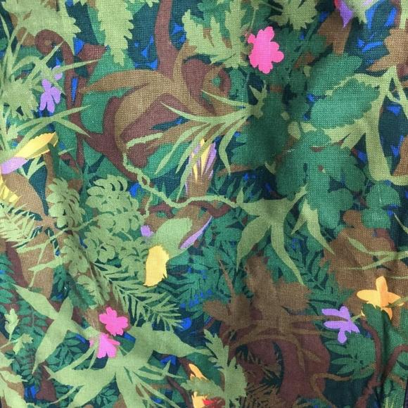 VTG Hanging Garment Luggage Bag 1970s Bright Green Floral MOD Saks Fifth Avenue - Picture 5 of 12